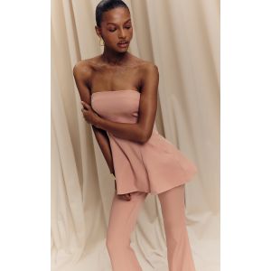 Top bustier trapèze pêche, Pêche - Taille 38