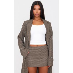 Femme Micro jupe kaki &agrave; carreaux et taille basse | Taille 34 - Taille 34