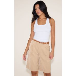 Short de tailleur long gris pierre, Gris Pierre - Taille 38