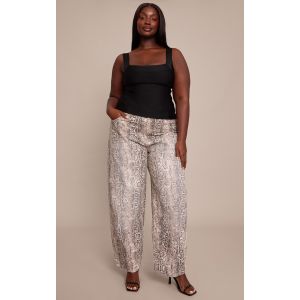Femme Plus Jean imprim&eacute; serpent | Taille 50 - Taille 50