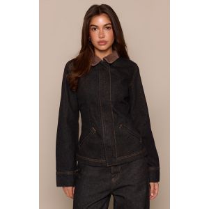 Femme Veste cintr&eacute;e en jean indigo fonc&eacute; Indigo fonc&eacute; d&eacute;lav&eacute; | Taille 42 - Taille 42