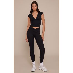 Femme Tall Legging en sculpt noir &agrave; d&eacute;tail contour et portefeuille | Taille 40 - Taille 40