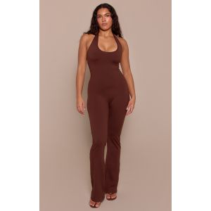 Femme Shape Combinaison flare en Sculpt chocolat &agrave; dos nu | Taille 44 - Taille 44