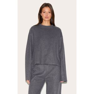 Sweat côtelé doux gris anthracite, Gris anthracite - Taille 38