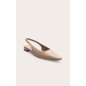 Femme Escarpins plats en PU gris champignon &agrave; bride derri&egrave;re | Taille 36 - Taille 36