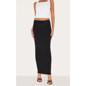 Femme Jupe longue en jersey noir taille basse | Taille 44 - Taille 44