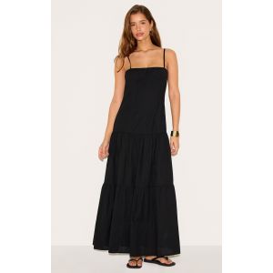 Robe longue Noire Corset Taille Basse, Noir - Taille 44