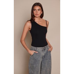 Femme Body c&ocirc;tel&eacute; noir &agrave; contours et bretelle fine | Taille Small - Taille S
