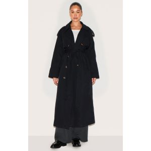 Femme Trench ceintur&eacute; noir &agrave; double boutonni&egrave;re | Taille 32 - Taille 32
