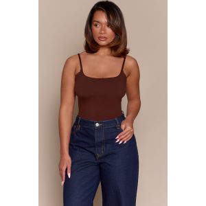 Femme Shape Body en Sulpt chocolat &agrave; bretelles fines et soutien-gorge int&eacute;gr&eacute; | Taille 40 - Taille 40
