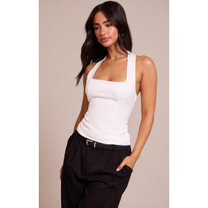 Femme Petite Top de tailleur blanc &agrave; dos nu | Taille 36 - Taille 36