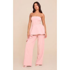 Pantalon de tailleur droit deluxe rose clair, Rose Clair - Taille 34