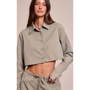 Femme Chemise courte kaki foncé | Taille 40 - Taille 40