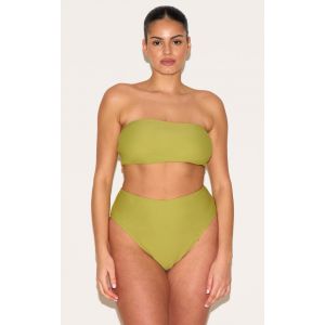 Plus Haut de maillot de bain bandeau basique vert olive, Vert Olive - Taille 58