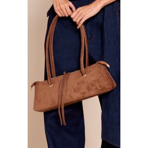 Sac à main marron clair à anses allongées, Marron Clair - Taille One Size