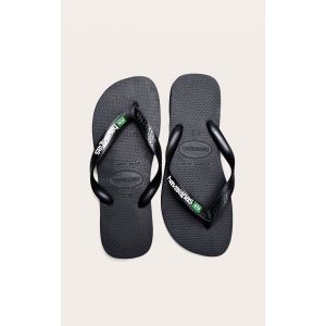 Femme Havaianas Tongs noires à logo Brésil | Taille 35/36 - Taille 35/36