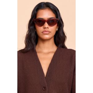 Lunettes de soleil style oeil de chat ambre, Ambre - Taille One Size