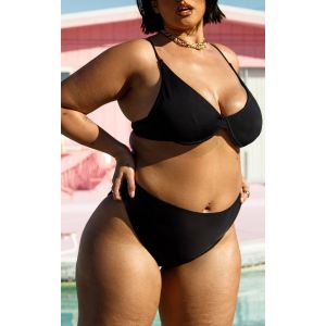 Plus Bas de maillot de bain noir à taille haute Mix & Match, Noir - Taille 58