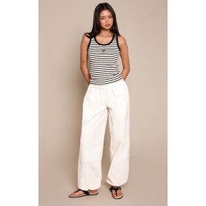 Femme Pantalon cargo parachute bouffant cr&egrave;me | Taille 36 - Taille 36