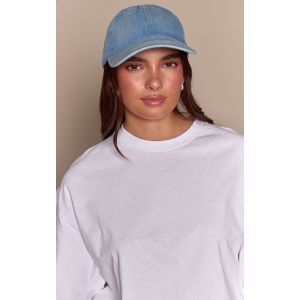 Femme Casquette de baseball en jean bleu moyen Bleu moyen d&eacute;lav&eacute; - Taille One Size