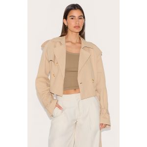 Femme Trench court beige &agrave; ourlet ceintur&eacute; | Taille 32 - Taille 32