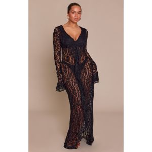 Femme Shape Robe longue en dentelle noire &agrave; d&eacute;collet&eacute; | Taille 36 - Taille 36