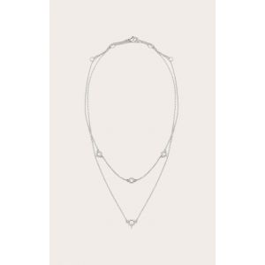 Collier plaqué argent à étoiles strassées, Argenté - Taille One Size
