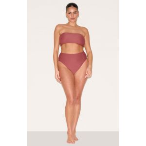 Bas de maillot de bain échancré basique rouille, Rouille - Taille 58