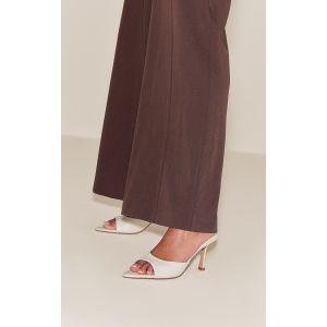 Femme Mules Cr&egrave;me &agrave; bout pointu et &agrave; talons | Taille 40 - Taille 40