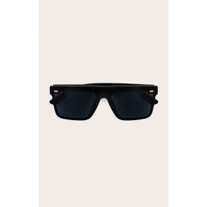 Lunettes de soleil oversize noires à monture résine et verres teintés, Noir - Taille One Size