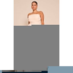 Plus Combinaison bustier gris pierre à col bénitier et poches, Gris Pierre - Taille 48