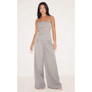 Femme Combinaison de tailleur tissée café au lait à dos nu | Taille 34 - Taille 34