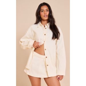 Femme Chemise en jean jaune citron à boutons | Taille 34 - Taille 34