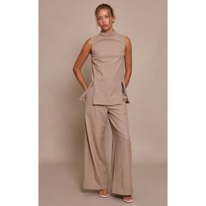 Femme Pantalon tailleur large gris pierre | Taille 42 - Taille 42