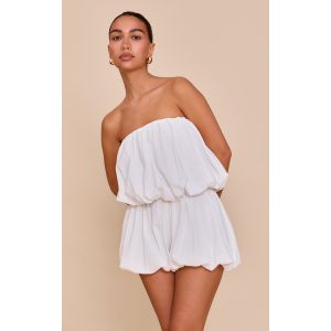 Femme Combishort bustier bouffant blanc | Taille 32 - Taille 32