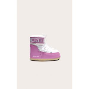 MOON BOOT Bottes basses roses et blanches Icon, Rose - Taille 39/41