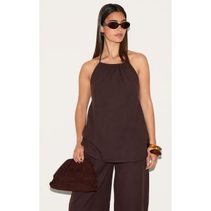 Haut dos nu marron foncé, Marron foncé - Taille 44