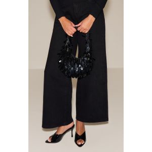 Femme Mules en PU cr&ecirc;p&eacute; noir &agrave; talon | Taille 41 - Taille 41
