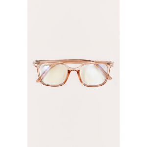 Femme Lunettes de repos carr&eacute;es p&ecirc;che anti-lumi&egrave;re bleue - Taille One Size