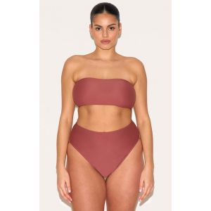 Plus Haut de maillot de bain bandeau basique rouille, Rouille - Taille 58