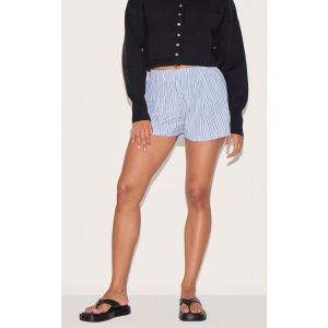 Femme Short style boxer fluide bleu &agrave; rayures | Taille 34 - Taille 34