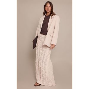 Femme Jupe longue fluide cr&egrave;me tr&egrave;s volant&eacute;e | Taille 34 - Taille 34