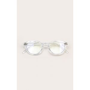 Femme Lunettes de repos transparentes &agrave; monture fine et circulaire - Taille One Size