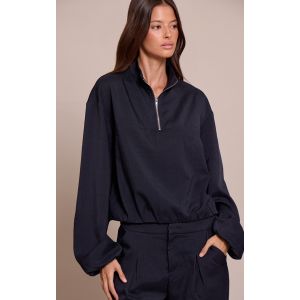 Femme Veste de tailleur bleu marine &agrave; quart de zip | Taille 42 - Taille 42