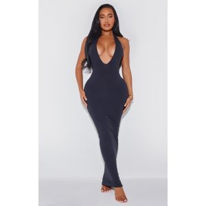 Shape Robe en Sculpt noir à dos nu, Noir - Taille L