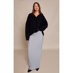 Femme Jupe longue gris pliss&eacute;e | Taille 42 - Taille 42