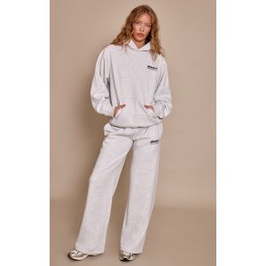 Femme Jogging sweat droit en coton polaire gris cendré imprimé "Athletics 25" | Taille Small - Taille S