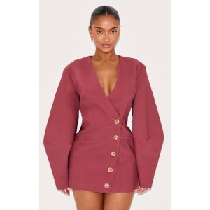 Shape Robe blazer de tailleur trapèze deluxe rouge baie à manches cocon, Rouge Baie - Taille 46