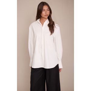 Femme Chemise en coton blanc &agrave; manchettes oversizes | Taille 36 - Taille 36