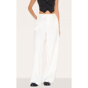 Femme Pantalon de tailleur blanc à bande ajustable sur la taille | Taille 38 - Taille 38